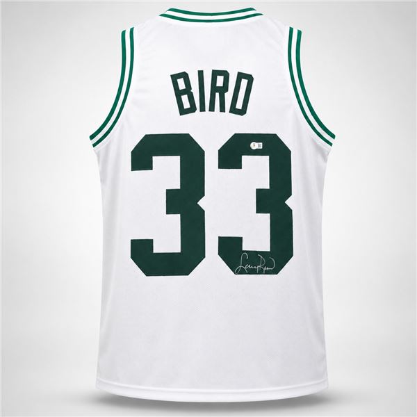 LARRY BIRD SIGNED BASKETBALL JERSEY - BECKETT COA