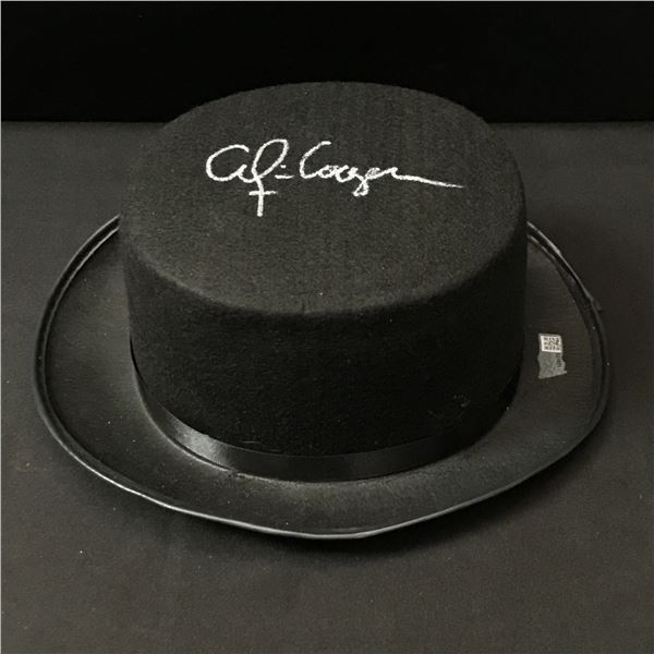 ALICE COOPER SIGNED BLACK TOP HAT - ACE COA