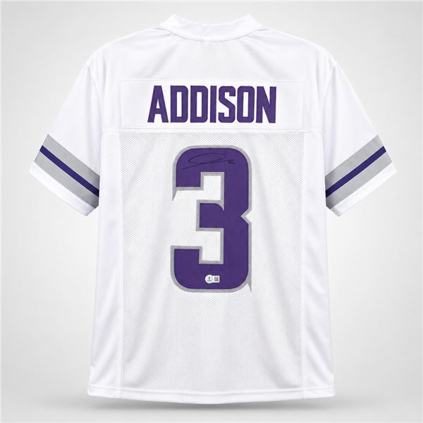 JORDAN ADDISON SIGNED FOOTBALL JERSEY - BECKETT COA