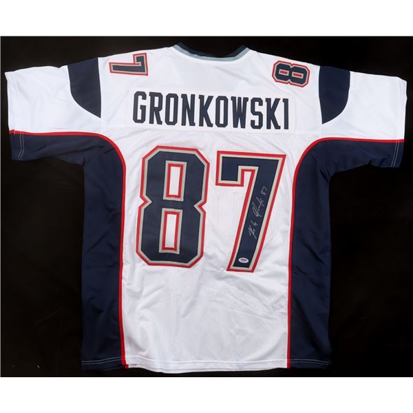 ROB GRONKOWSKI SIGNED NEW ENGLAND PATRIOTS JERSEY - PSA COA