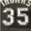 Image 2 : FRANK THOMAS SIGNED AND FRAMED CHICAGO WHITE SOX JERSEY MULTIPLE SCRIPTS - FANATICS COA