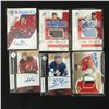 Image 1 : LOT OF 6 HOCKEY SIGNED PATCH TRADING CARDS