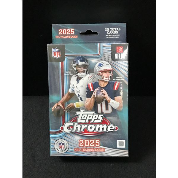 2025 TOPPS CHROME FOOTBALL SEALED TRADING CARD BOX