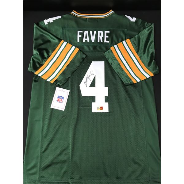 BRETT FAVRE SIGNED GREEN BAY PACKERS CUSTOM JERSEY - ELITE COA
