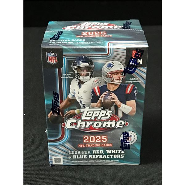 2025 TOPPS CHROME FOOTBALL SEALED TRADING CARD BOX