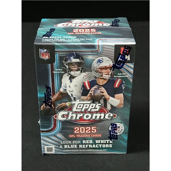 2025 TOPPS CHROME FOOTBALL SEALED TRADING CARD BOX