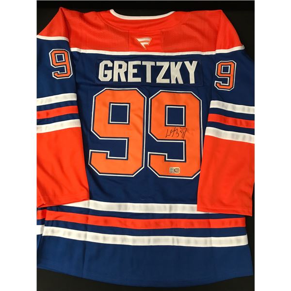 WAYNE GRETZKY SIGNED EDMONTON OILERS CUSTOM JERSEY - ELITE COA