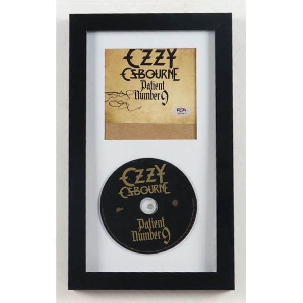 OZZY OSBOURNED SIGNED AND FRAMED CD SLEEVE - PSA COA
