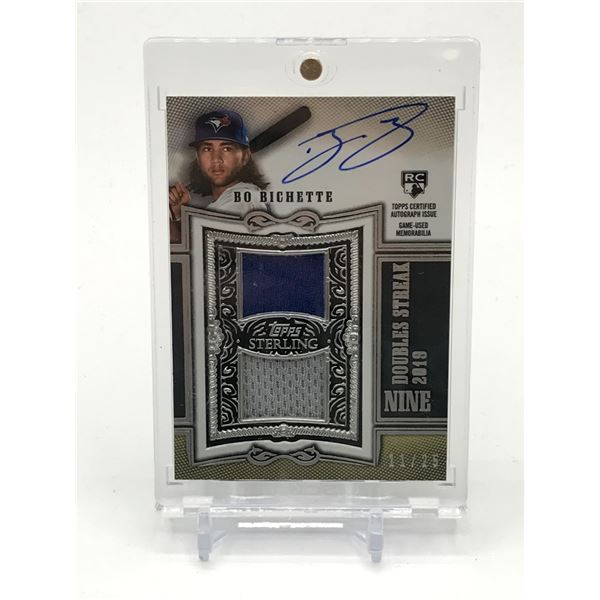 2020 TOPPS CERTIFIED AUTOGRAPH ISSUE BO BICHETTE SIGNED ROOKIE PATCH TRADING CARD 11/25