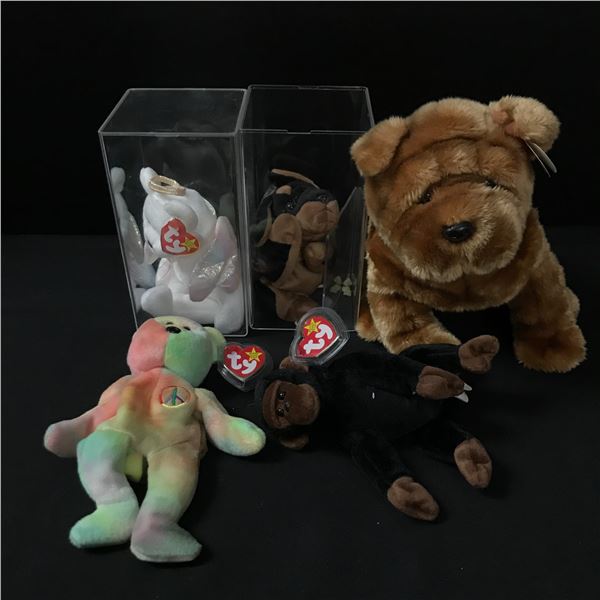LOT OF 5 BEENIE BABIES
