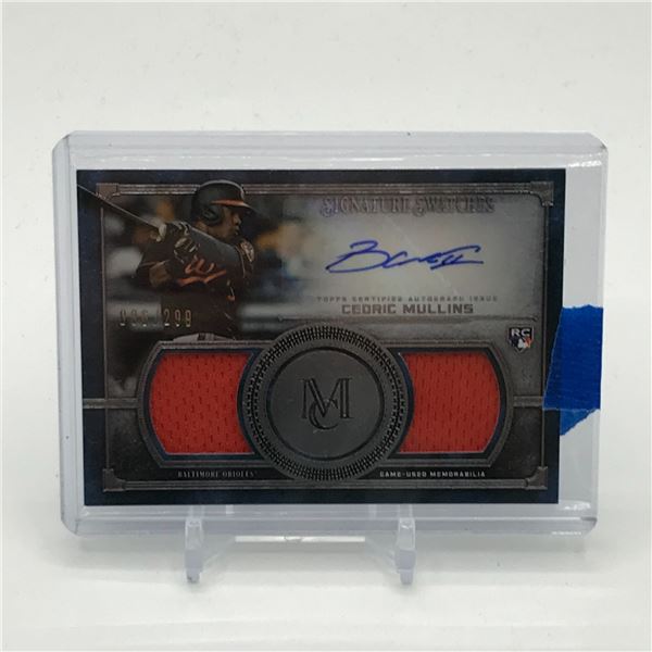 2019 TOPPS MUSEUM COLLECTION BASEBALL CEDRIC MULLINS SIGNED ROOKIE PATCH TRADING CARD 86/299