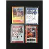 Image 1 : LOT OF 4 FOOTBALL TRADING CARDS INCLUDING 2 SIGNED