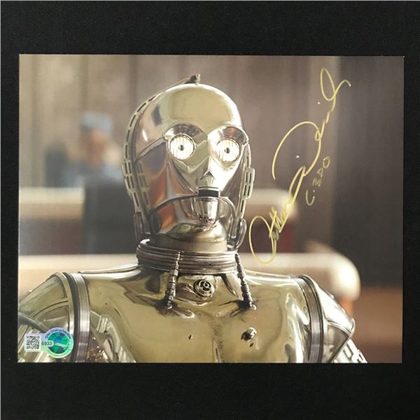 ANTHONY DANIELS SIGNED C3P0 8X10 - WWOC COA