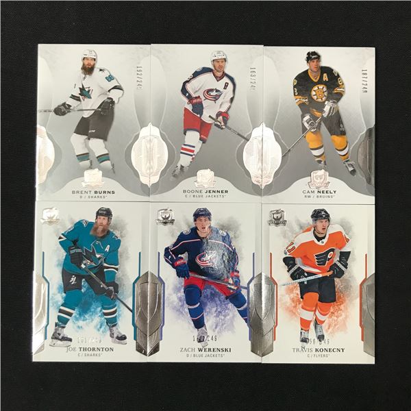 LOT OF 6 UPPER DECK THE CUP HOCKEY TRADING CARDS - ALL OUT OF /249