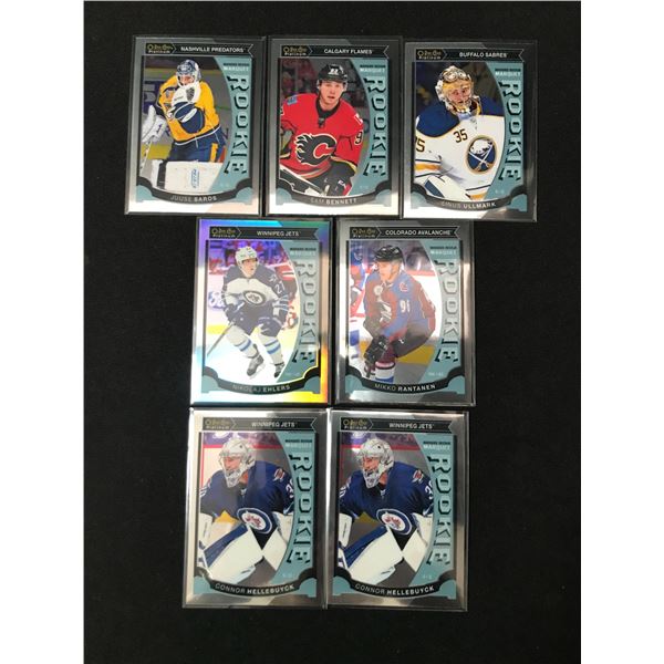 LOT OF 7 OPC ROOKIE HOCKEY TRADING CARDS