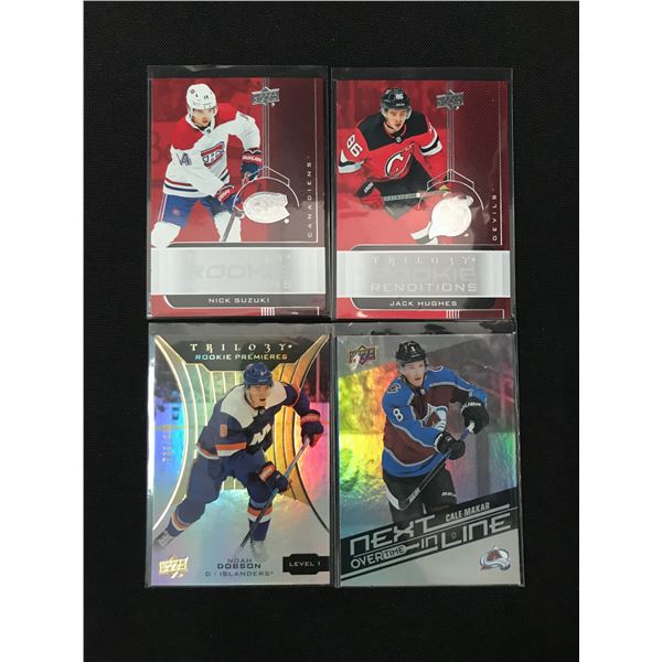LOT OF 4 HOCKEY TRADING CARDS - INCLUDING ROOKIES