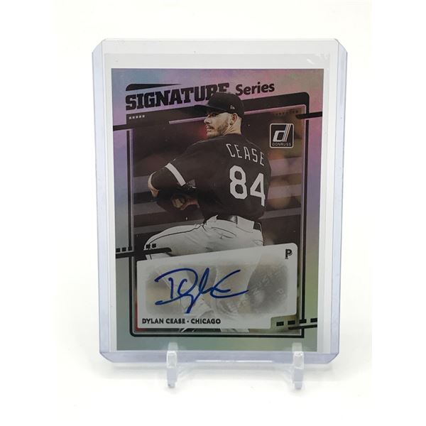 2020 PANINI DONRUSS BASEBALL DYLAN CEASE SIGNED ROOKIE CARD