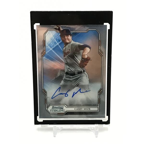 2019 TOPPS BOWMAN STERLING CASEY MIZE SIGNED TRADING CARD