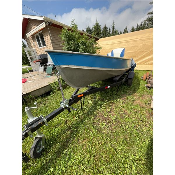 12' Lund Fishing Boat with Trailer and Motors