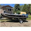 Image 1 : 1957 Feather Craft Aluminum Boat with Trailer