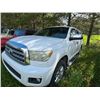 Image 1 : 2008 Toyota Sequoia SUV, White, VIN 5TDBY68A2