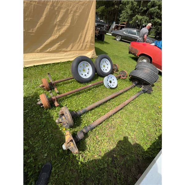 Trailer Axles, Wheels, and Tires Lot
