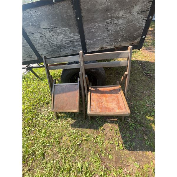 Antique Wood Folding Chairs