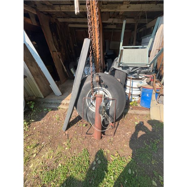 Manual Chain Hoist With Large Wheel And Stand