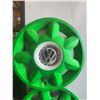 Image 2 : Volkswagen Green Hubcaps Pair