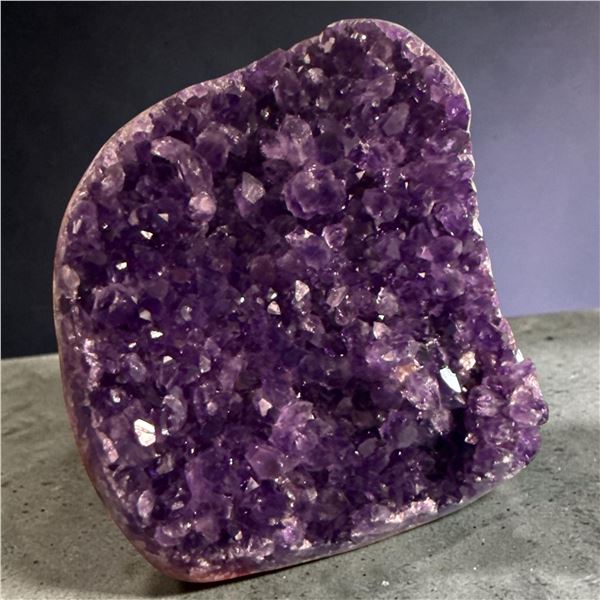 Amethyst Geode Natural Dark from Uruguay 3.70 Inch