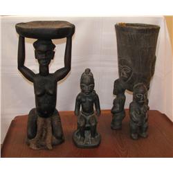 3 African Ancestor sculptures