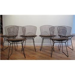 6 Bertoia Wire Chairs & Pads