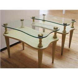 Pair Gilbert Rhode 1940s Side Tables