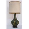 Image 1 : Green ceramic rope twist Lamp