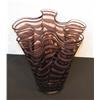 Image 2 : Purple Striped Clear Murano Glass Vase