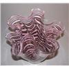 Image 4 : Purple Striped Clear Murano Glass Vase