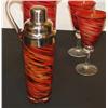 Image 4 : Red Murano Cocktail Set