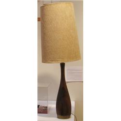 Modernist Walnut Table Lamp