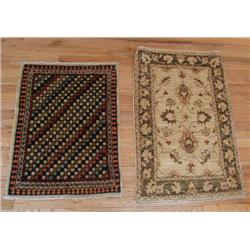 Two Pakistani carpets Gabeh and Oushak