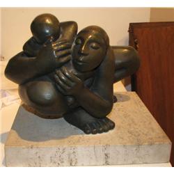 Latin American bronze Mother and Child