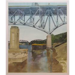 Bob Bowden w/c Under the Highland Park Bridge