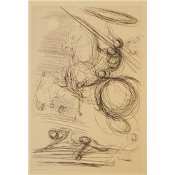 Salvador Dali Don Quixote etching