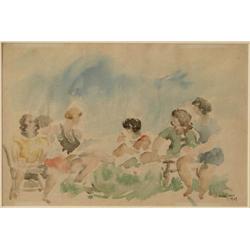 Chaim Gross 1929 WC Children Playing