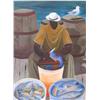 Image 1 : Ivey Hayes painting Fisherman Preparing the Catch