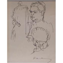 Henry Koerner drawing Richard Rubenstein