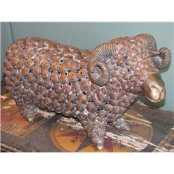 Edward Kosewicz Ram Sculpture copper