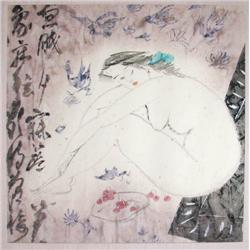Liu Guohui w/c Nude with Cherries