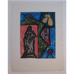 Italo Scanga unique color monotype