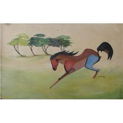 B. Vithal Horse and Tree painting