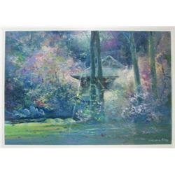 2 Wang, Yubao watercolors of Forest Shrines